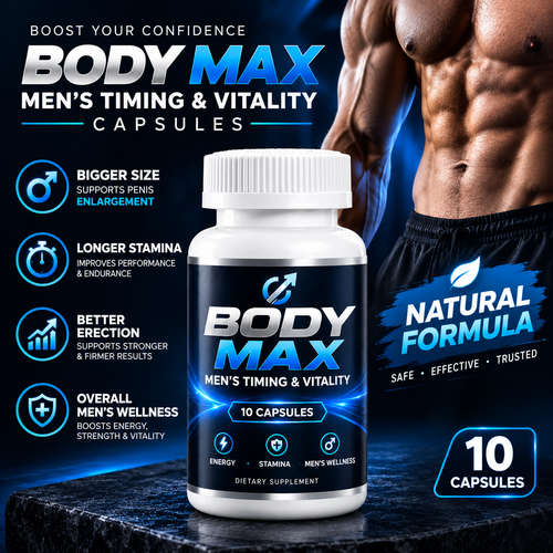 BODY MAX Timing Capsules - For Stamina | Improve Timing | Pennis Enlargement | Power | Confidence (15 Capsules) 100% ORGANIC