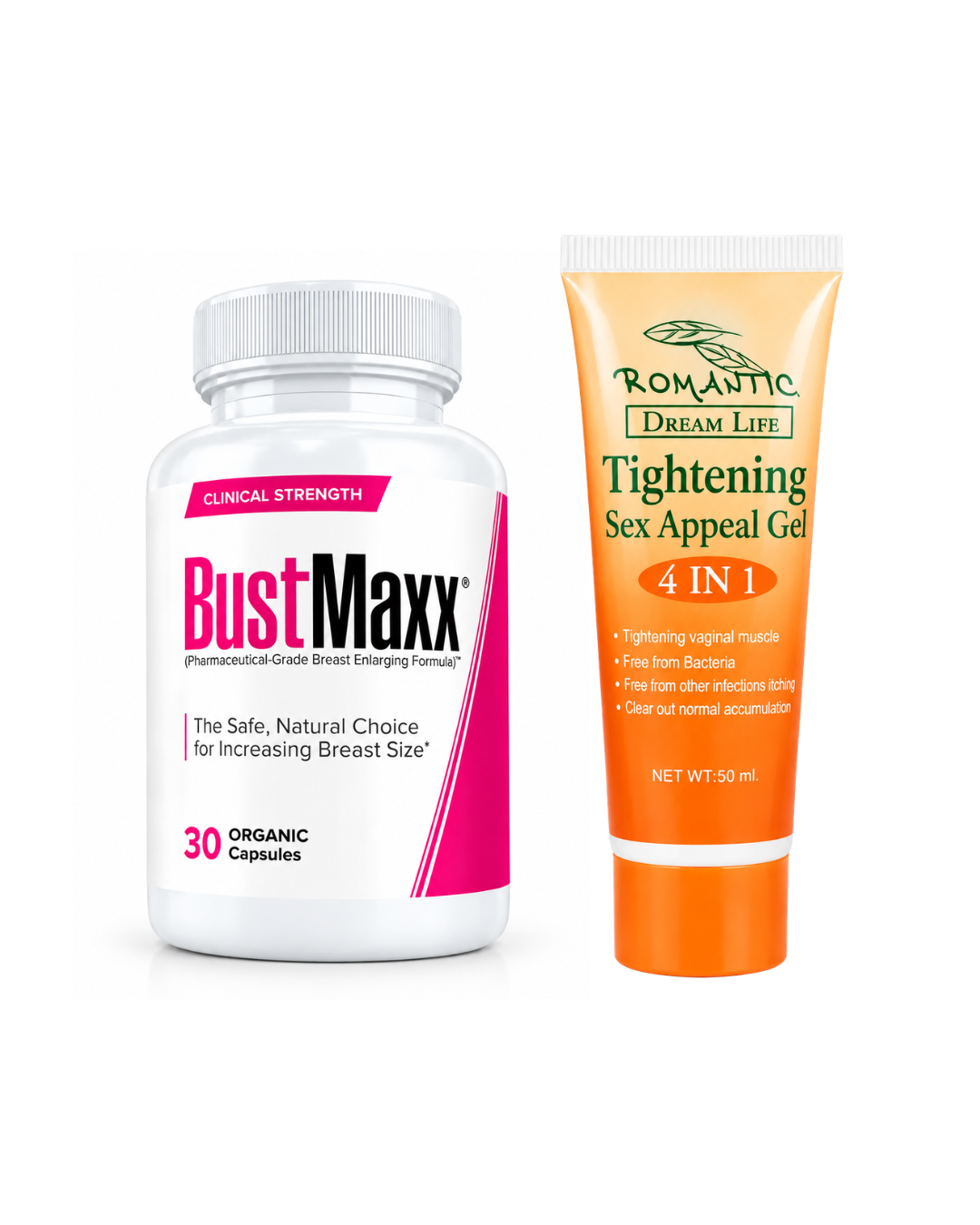 Pack of 2 (Vaginal Tightening Gel + Breast Enlargement 30 Capsules)