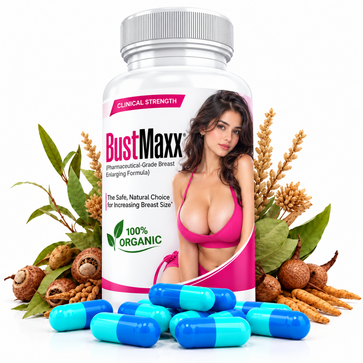 Breast Enlargement & Tightening Capsules - (GET RID OF SMALL & SAGGY BREASTS) (also good for Asymmetrical Breast)