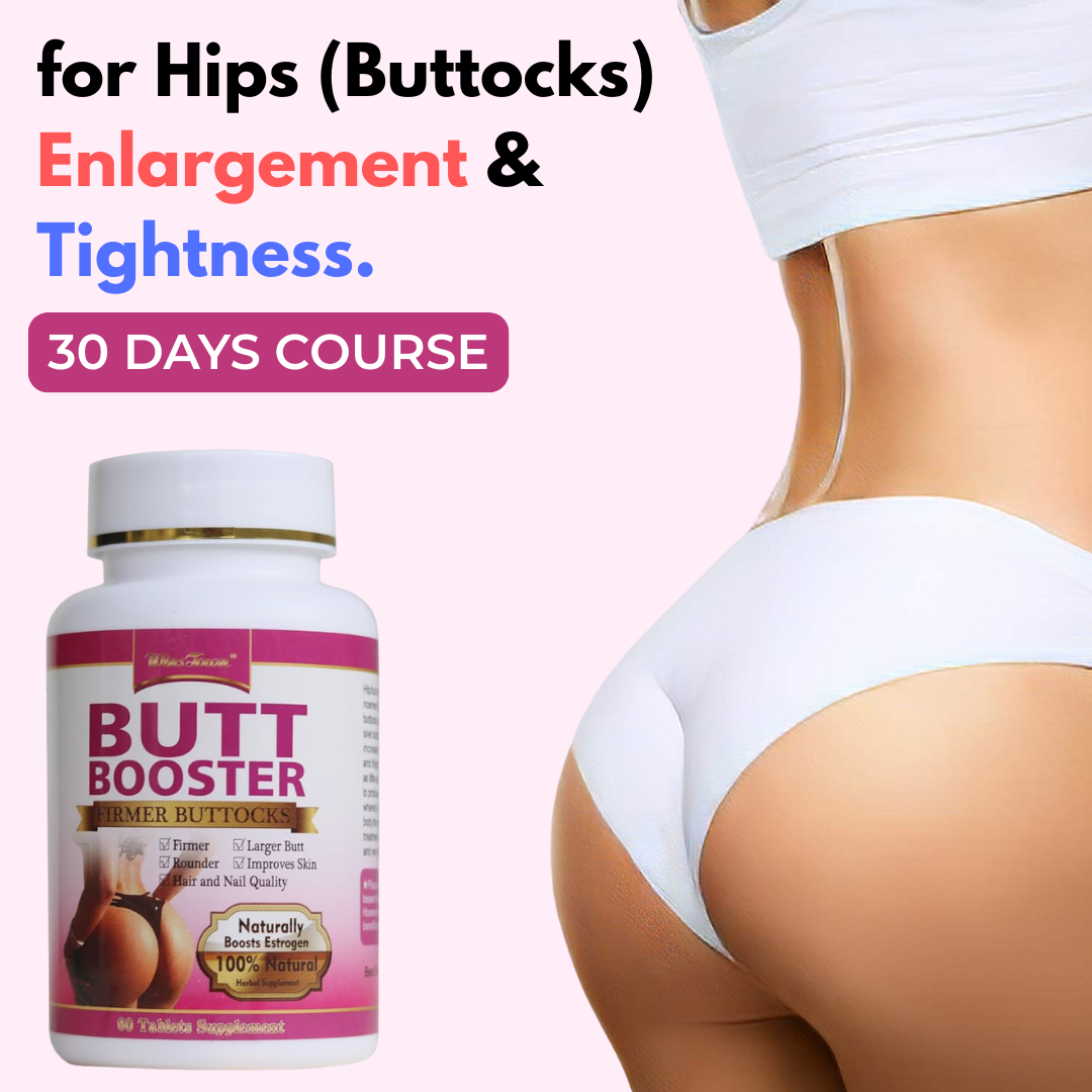 60 Capsules - Hips Buttocks Enlargement & Tightening Capsules - (GET RID OF SMALL TINY HIPS) (also good for Asymmetrical Buttocks)