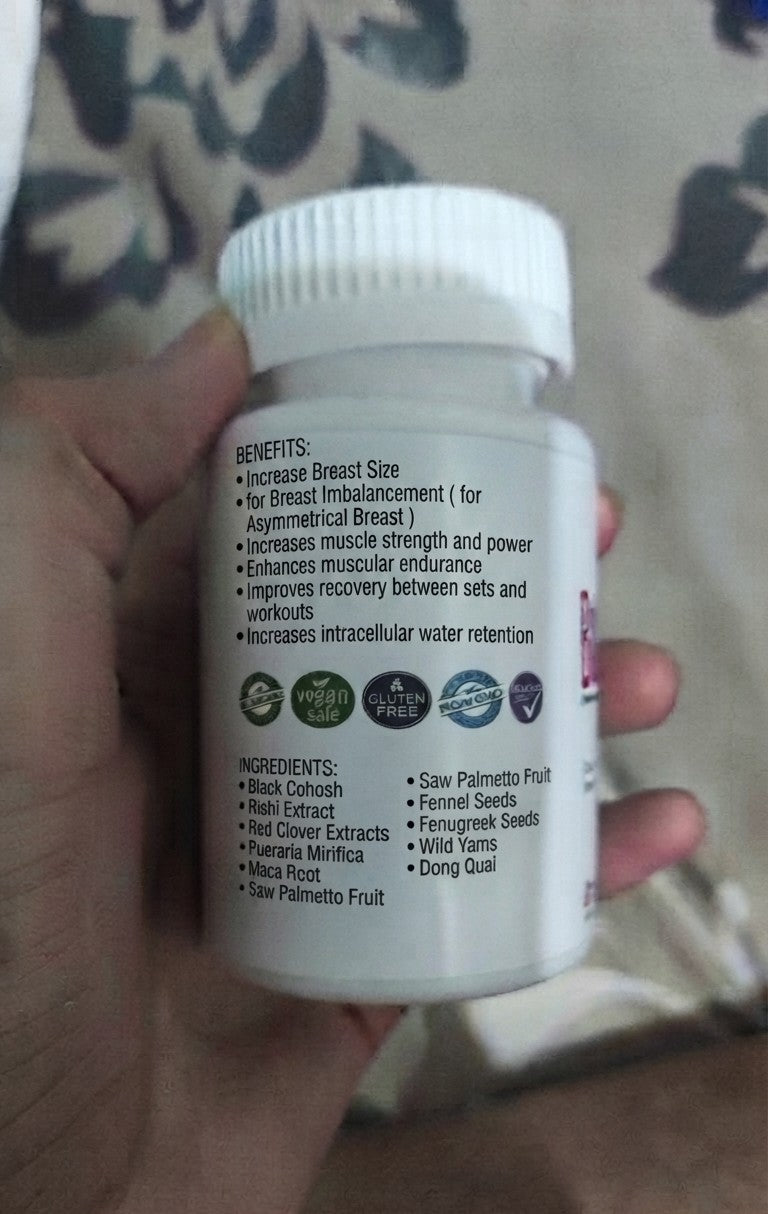 Breast Enlargement & Tightening Capsules - (GET RID OF SMALL BREASTS) (also good for Asymmetrical Breast)